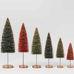 12 Sisal Bottle Brush Tree Christmas
Figurine Set - Wondershop
